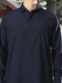 Blue Blended Kameez Shalwar - ALWA-KS-162