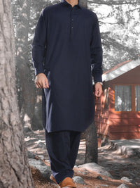 Blue Blended Kameez Shalwar - ALWA-KS-162