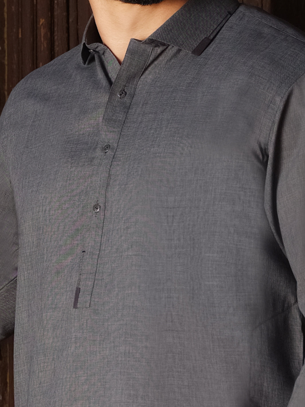 Grey Blended Kameez Shalwar - ALWA-KS-202