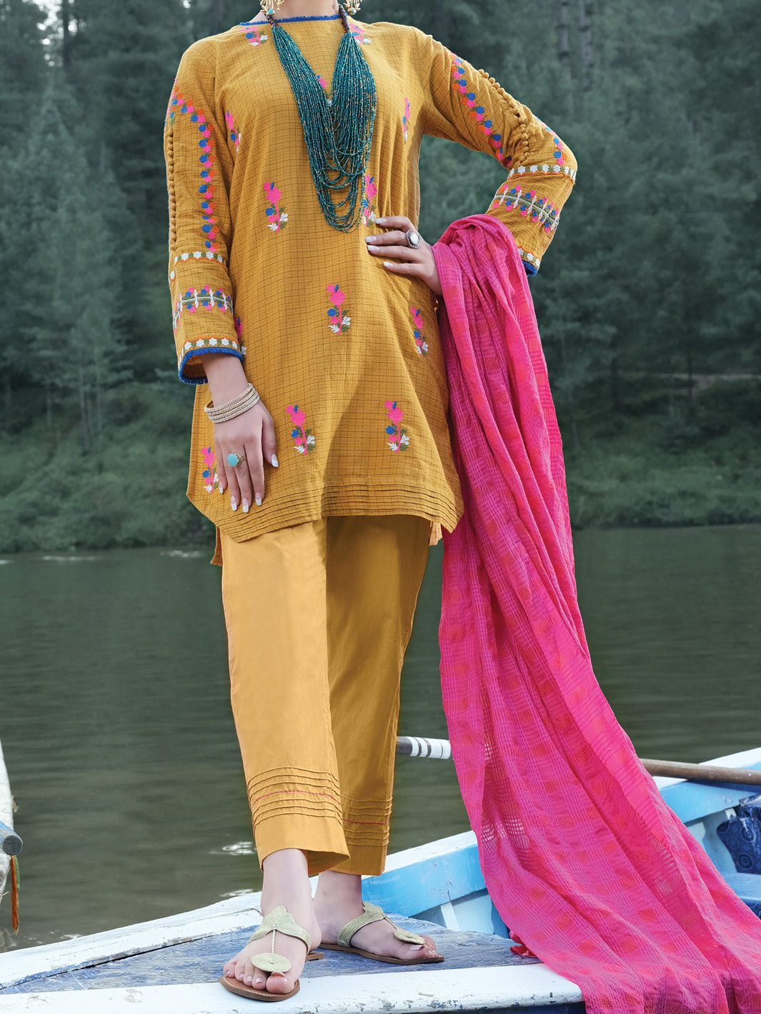 Mustard Yarn-Dyed 3Pc Stitched - AWP-3PS-275/S