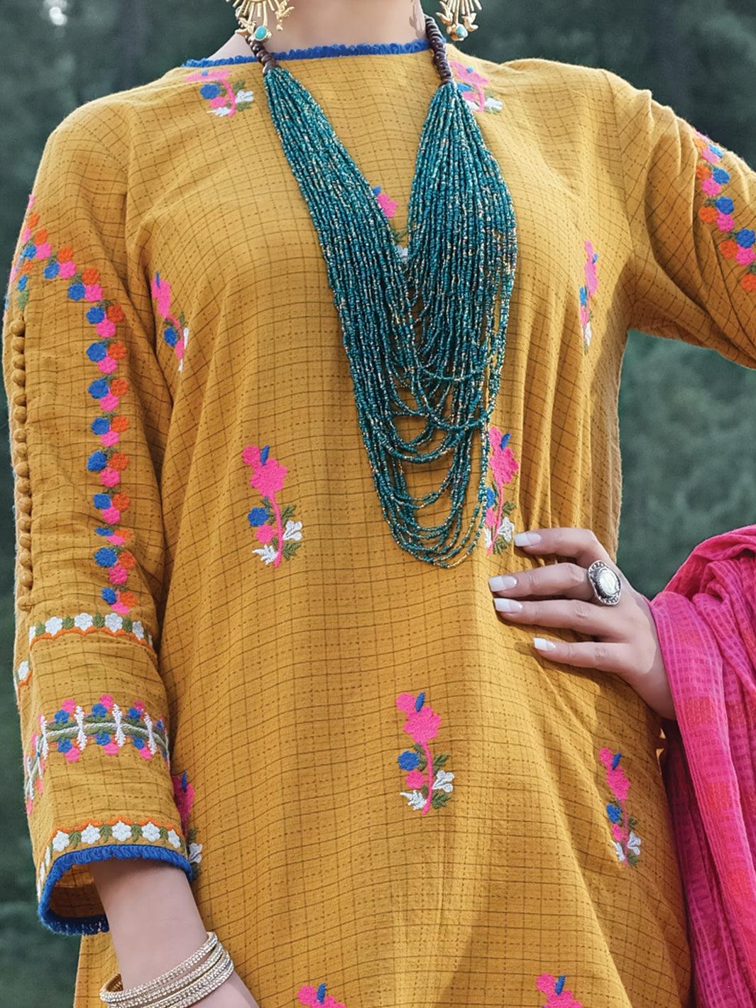 Mustard Yarn-Dyed 3Pc Stitched - AWP-3PS-275/S