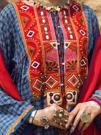 Blue Yarn-Dyed 3Pc Stitched - AWP-3PS-311