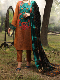 Mustard Slub Viscose Unstitched 3Pc - AWP-3PS-440