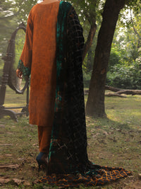 Mustard Slub Viscose Stitched 3Pc - AWP-3PS-440