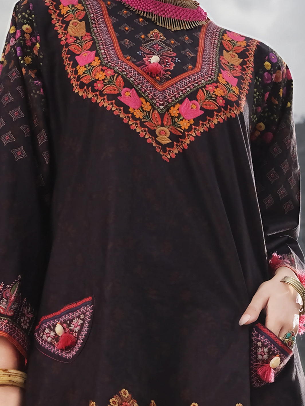 Black Cambric Tunic - LK-233