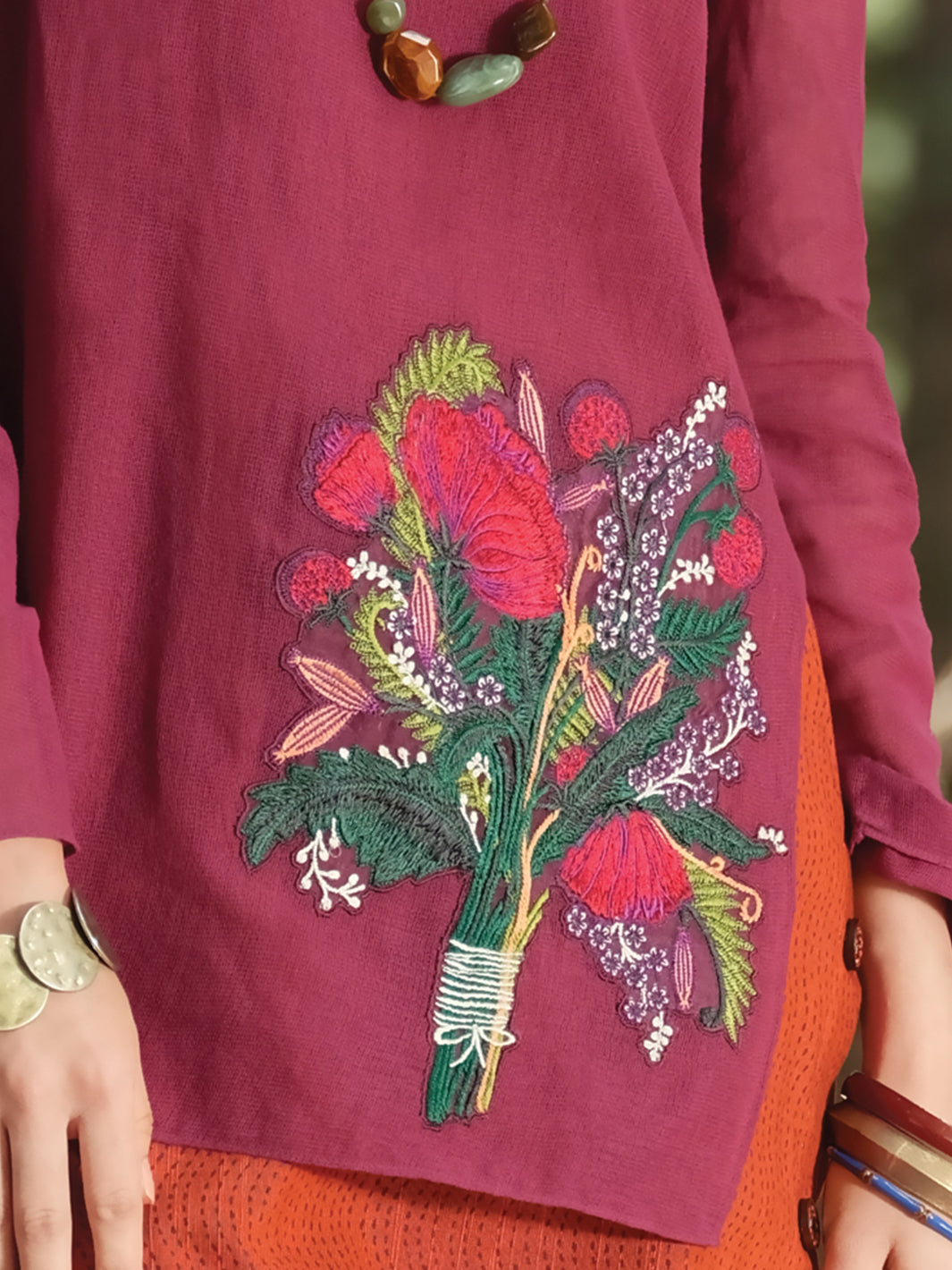 Purple Khaddar Tunic - LK-237