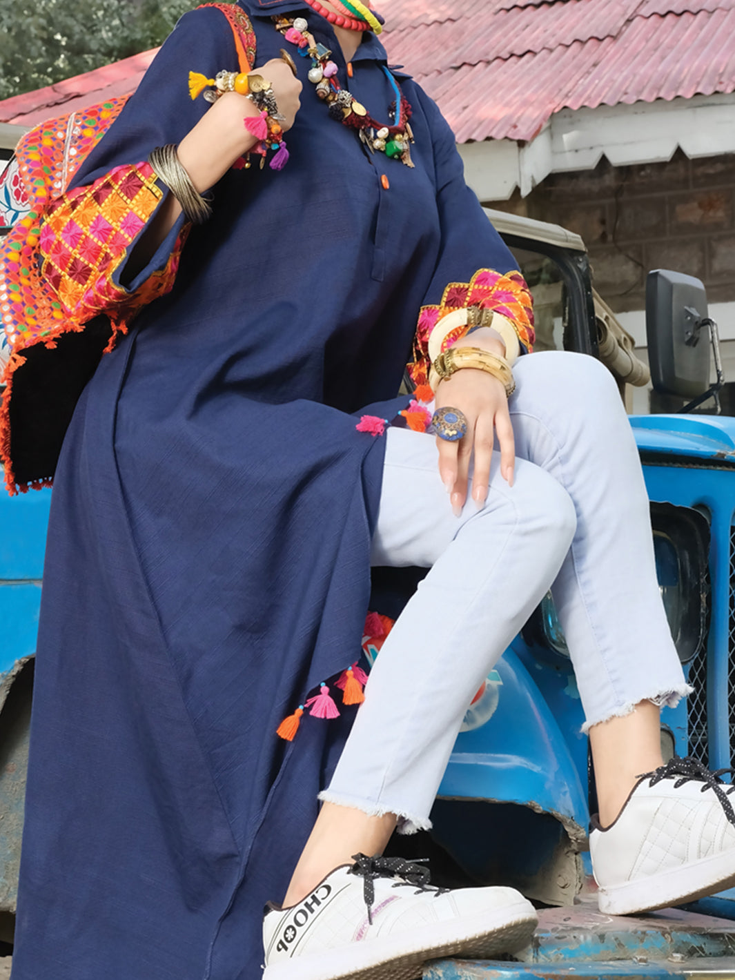 Blue Khaddar Tunic - LK-240
