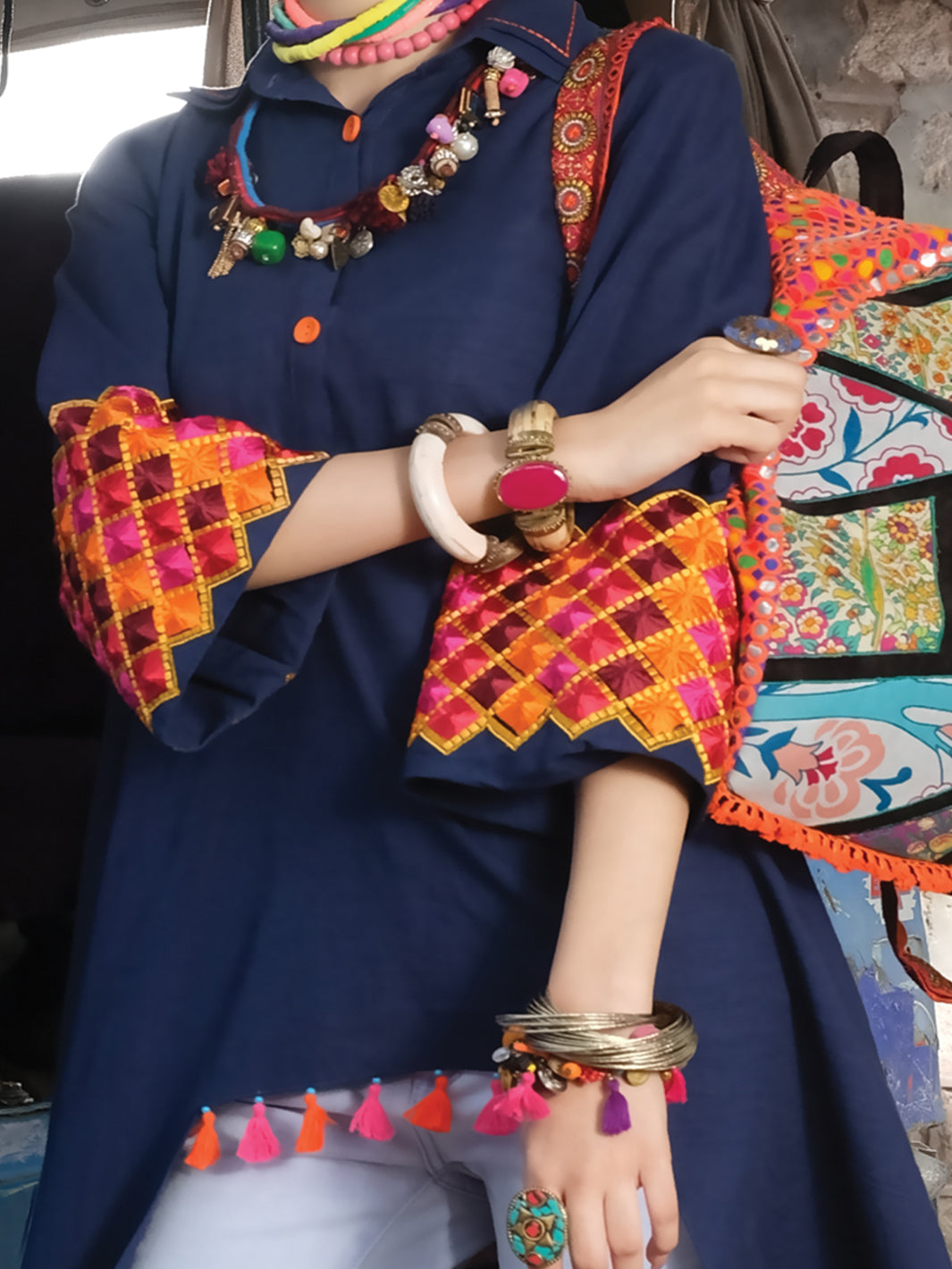 Blue Khaddar Tunic - LK-240