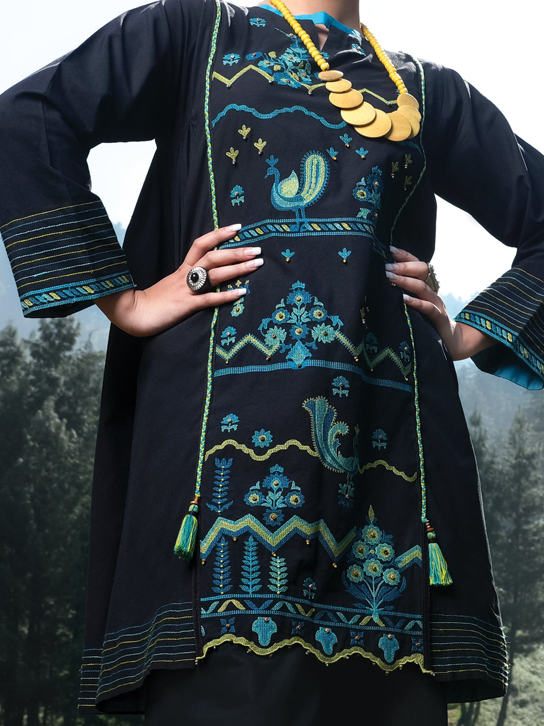 Black Karandi Tunic - AWP-LK-286
