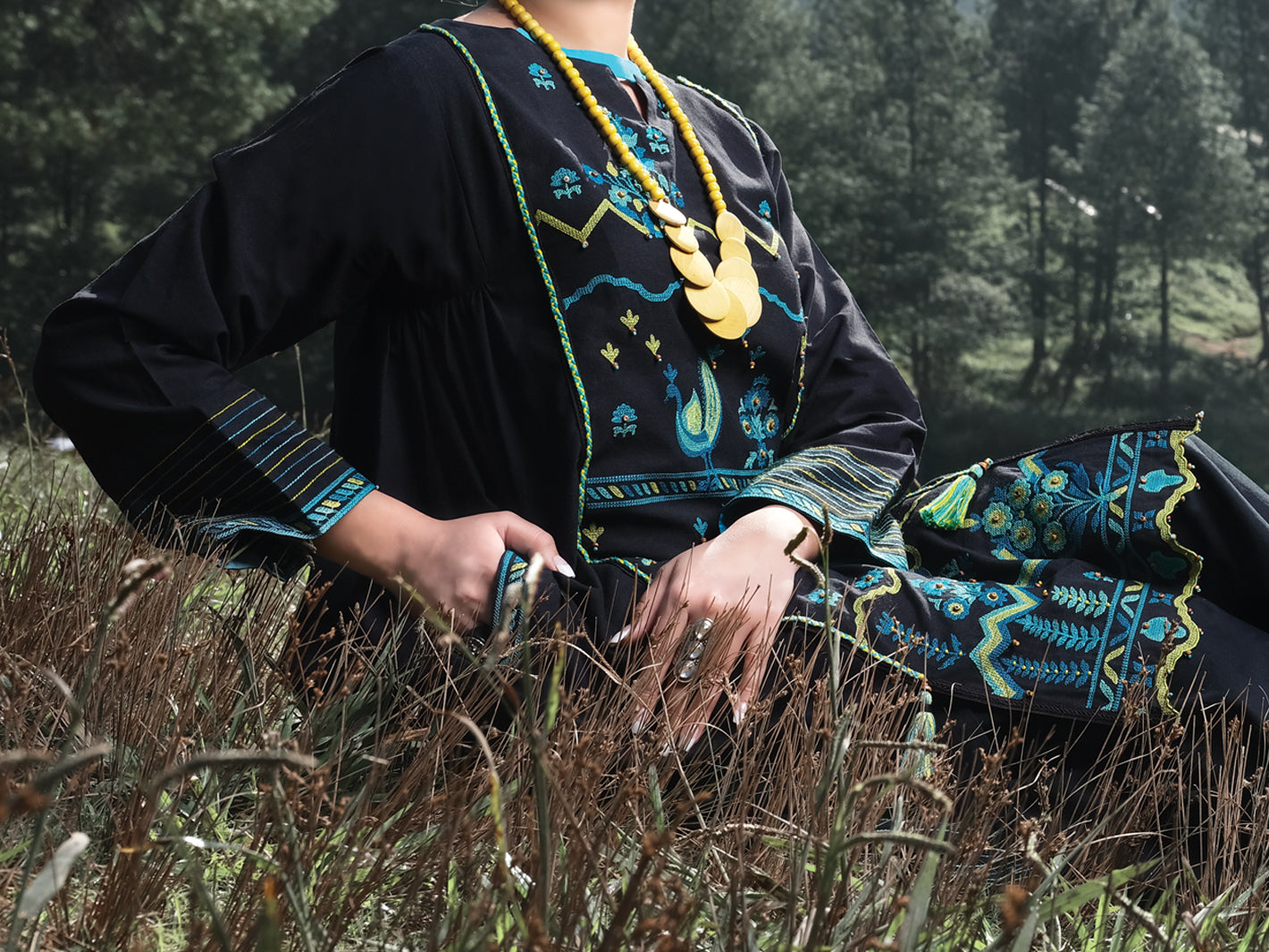 Black Karandi Tunic - AWP-LK-286