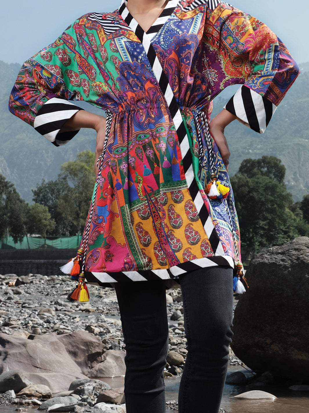 Multicolor Cambric Tunic - AWP-LK-297