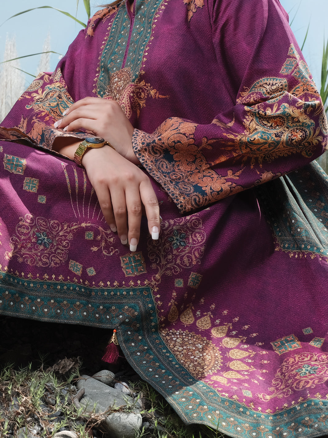 Purple Cambric Tunic - AWP-LK-299