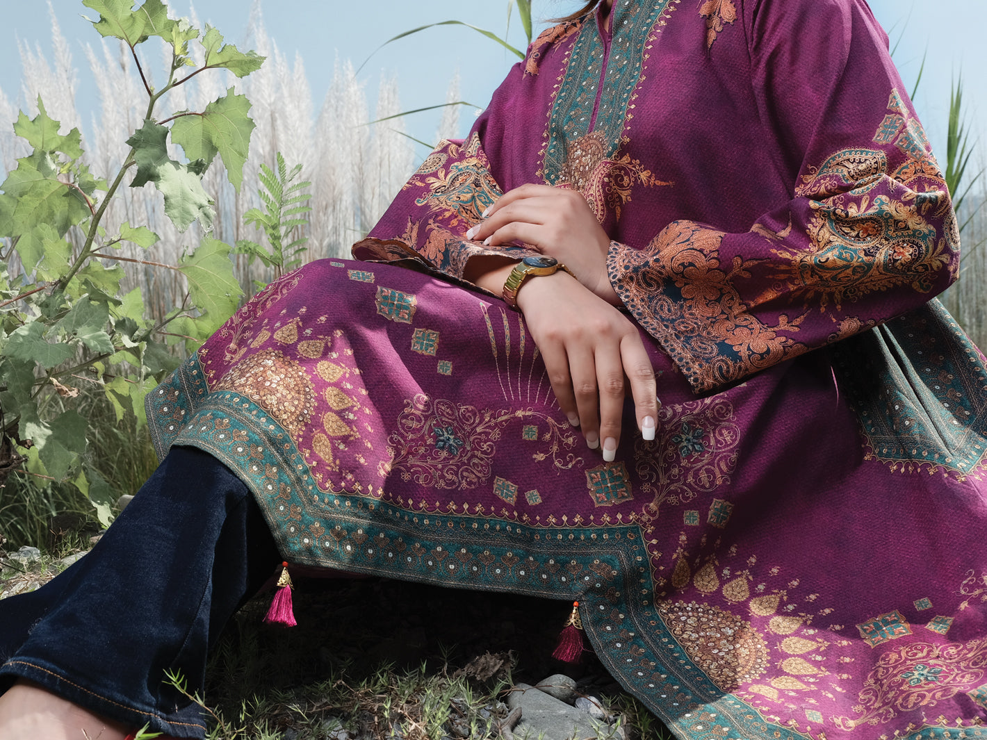Purple Cambric Tunic - AWP-LK-299