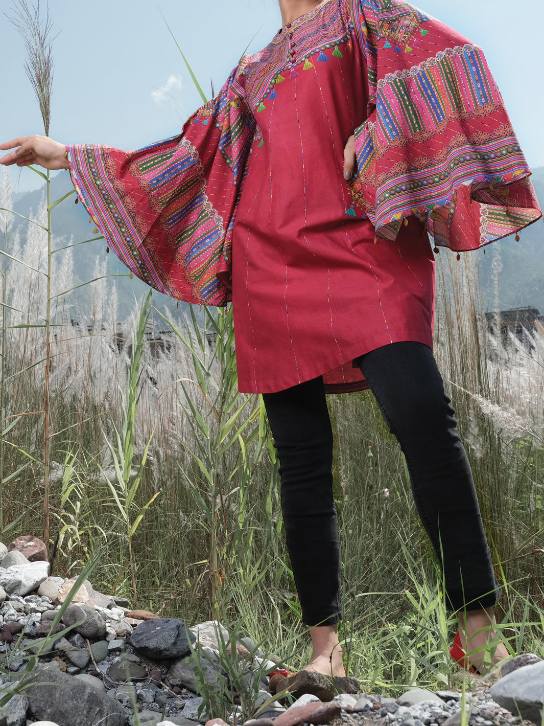Red Cambric Tunic - AWP-LK-300