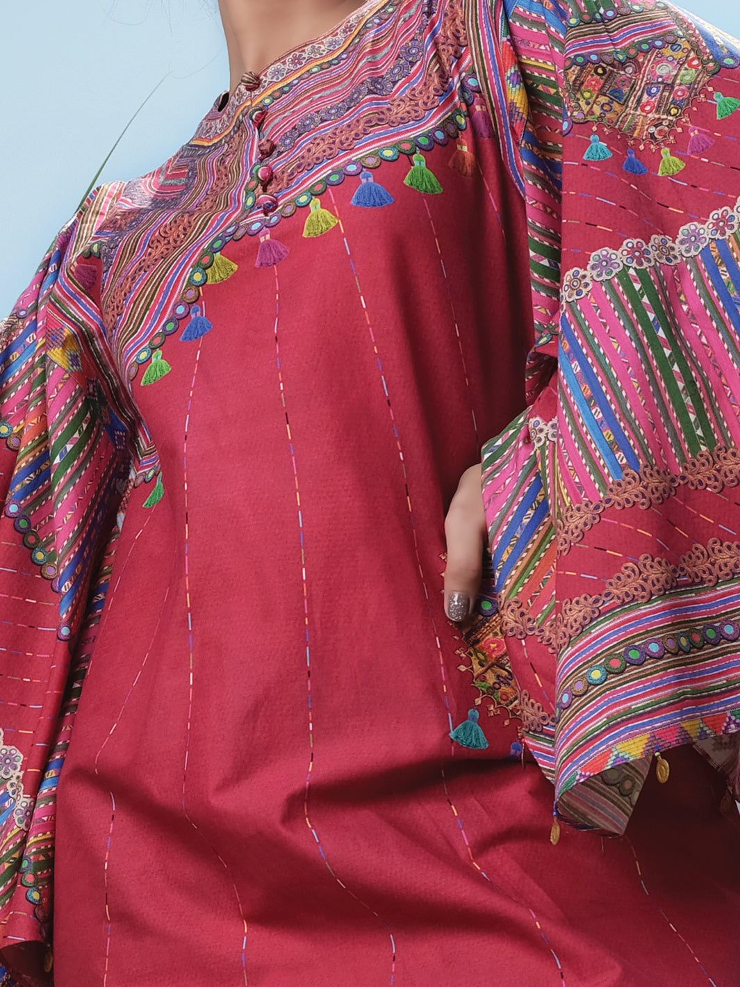 Red Cambric Tunic - AWP-LK-300