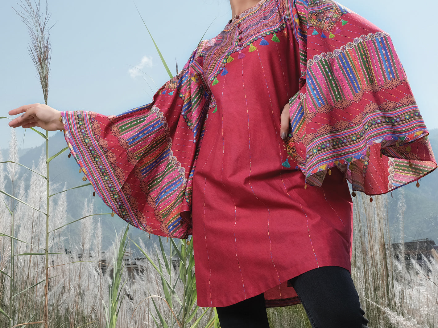 Red Cambric Tunic - AWP-LK-300