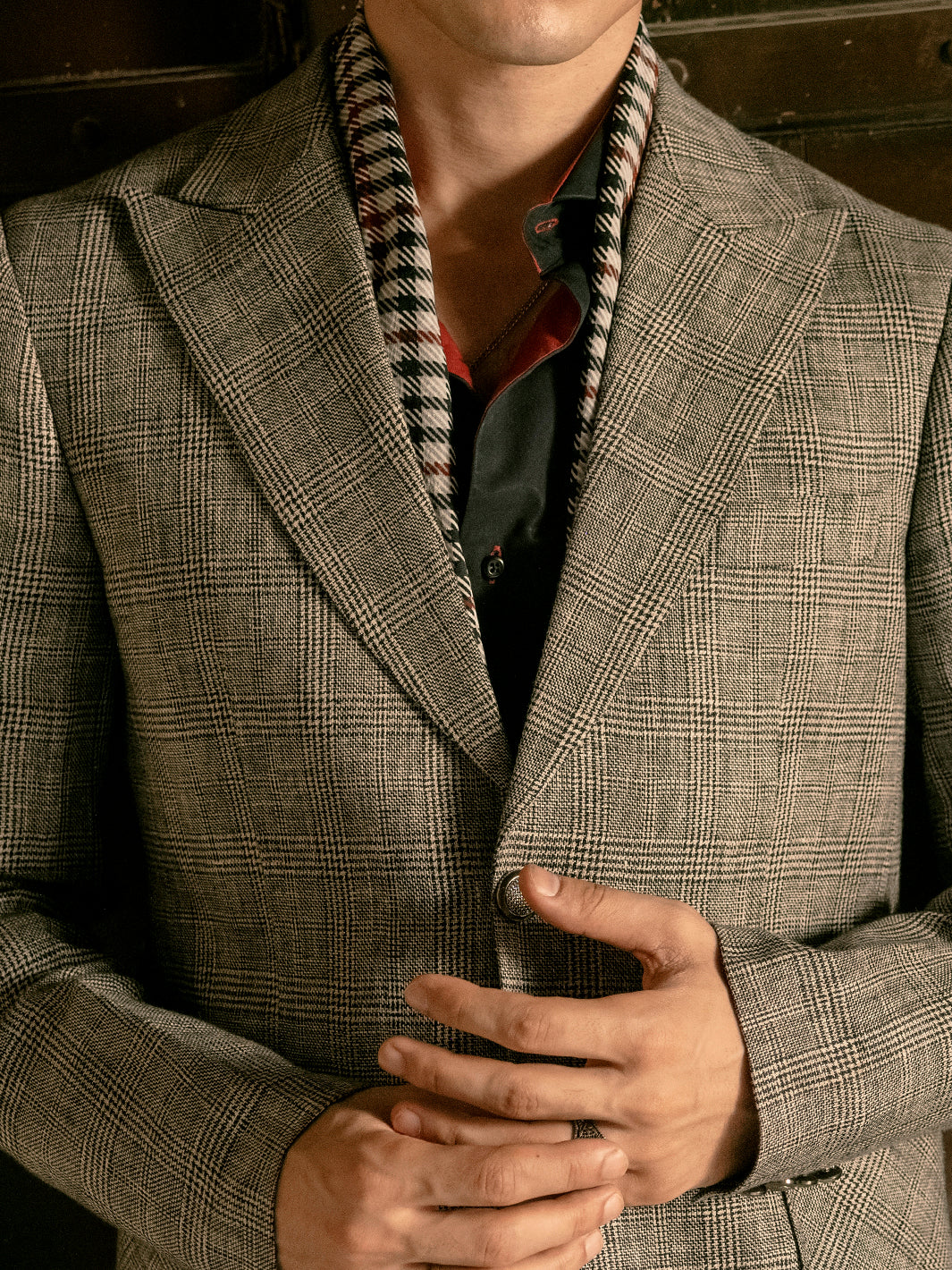 Dark Grey Linen Blazer - AL-BLR-003