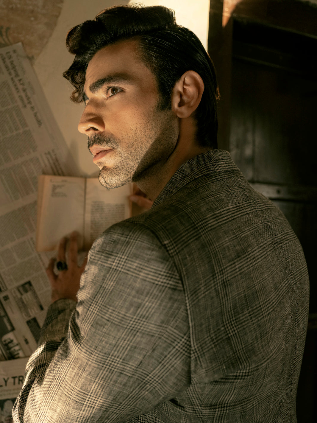Dark Grey Linen Blazer - AL-BLR-003