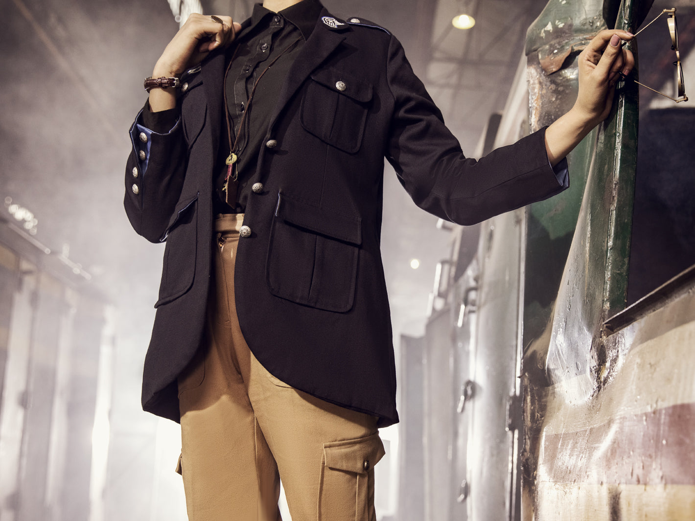 Black Twill Cotton Jacket - AWP-JT-382