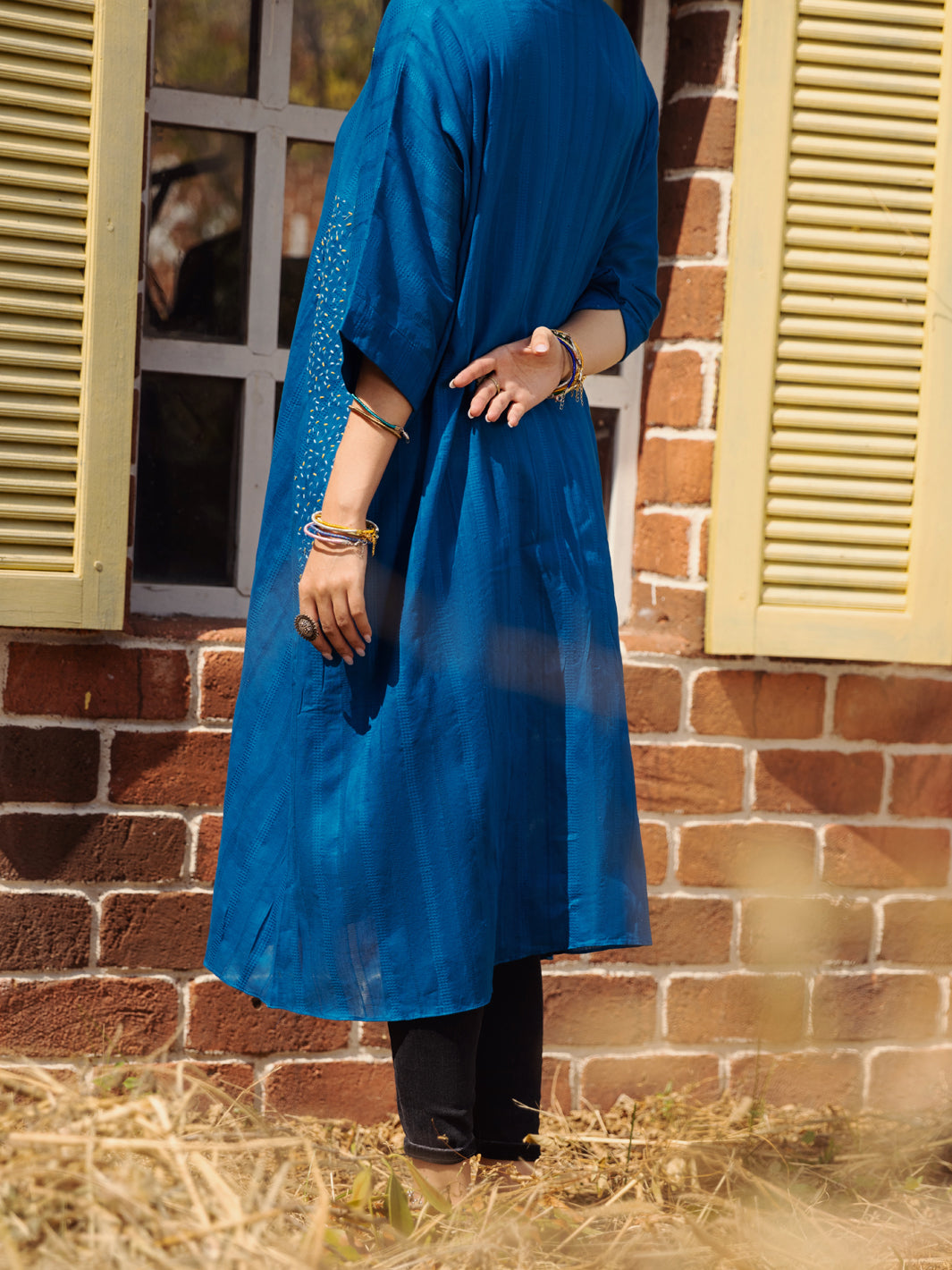 Blue Jacquard Tunic - AL-LK-875