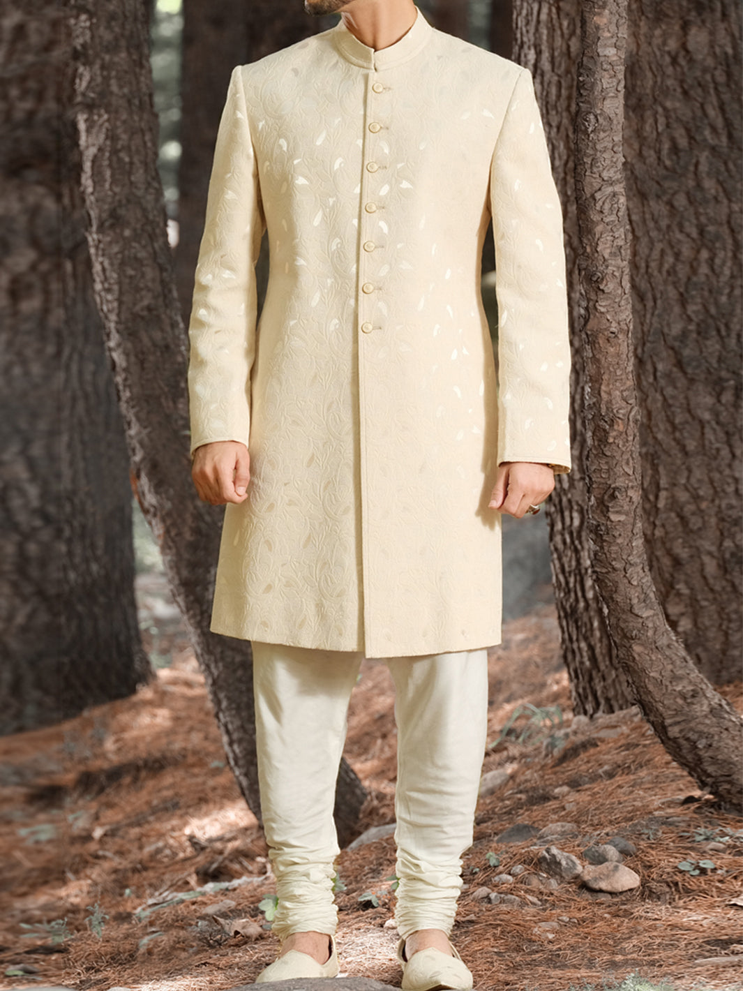Off White Sherwani - AL-SW-098 - Almirah Online