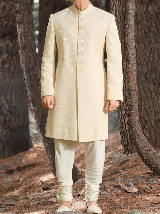 Off White Sherwani - AL-SW-098 - Almirah Online