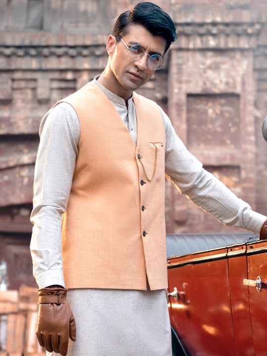 Beige Blended Waistcoat - AL-WC-416