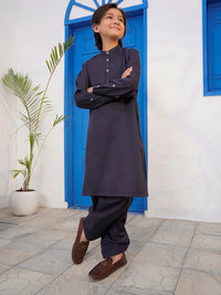 Grey Blended Kameez Shalwar - ALTET-KS-002-R1