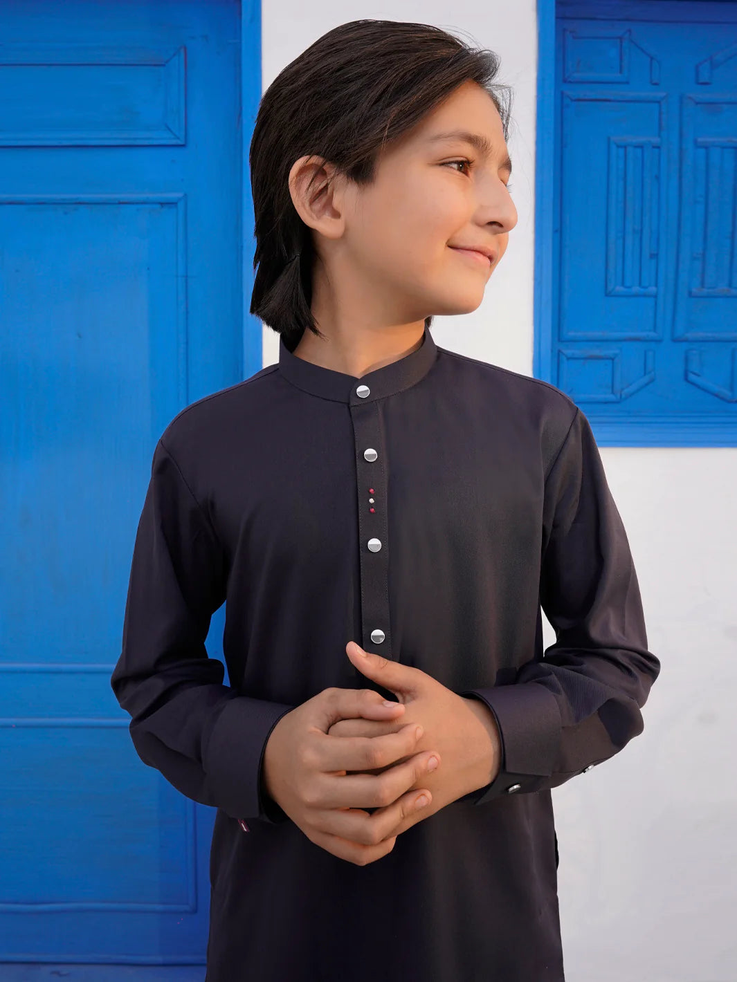 Grey Blended Kameez Shalwar - ALTET-KS-002-R1