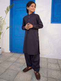 Grey Blended Kameez Shalwar - ALTET-KS-002
