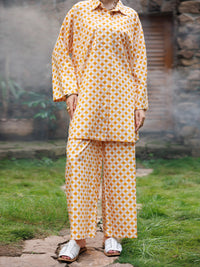 Mustard Cotton Co-Ord Set - AWP-2PS-SLKS-1060