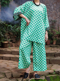 Green Cotton Co-Ord Set - AWP-2PS-SLKS-1058