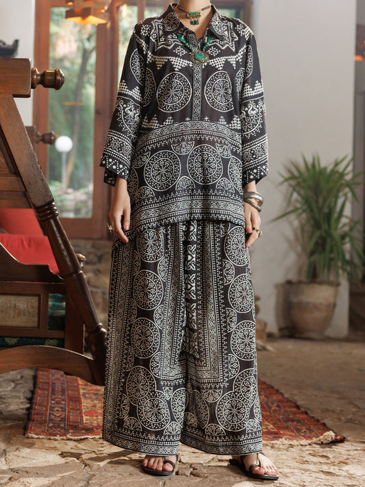 Black Cotton 2Pc Stitched - AWP-2PS-SS-LKS-1112