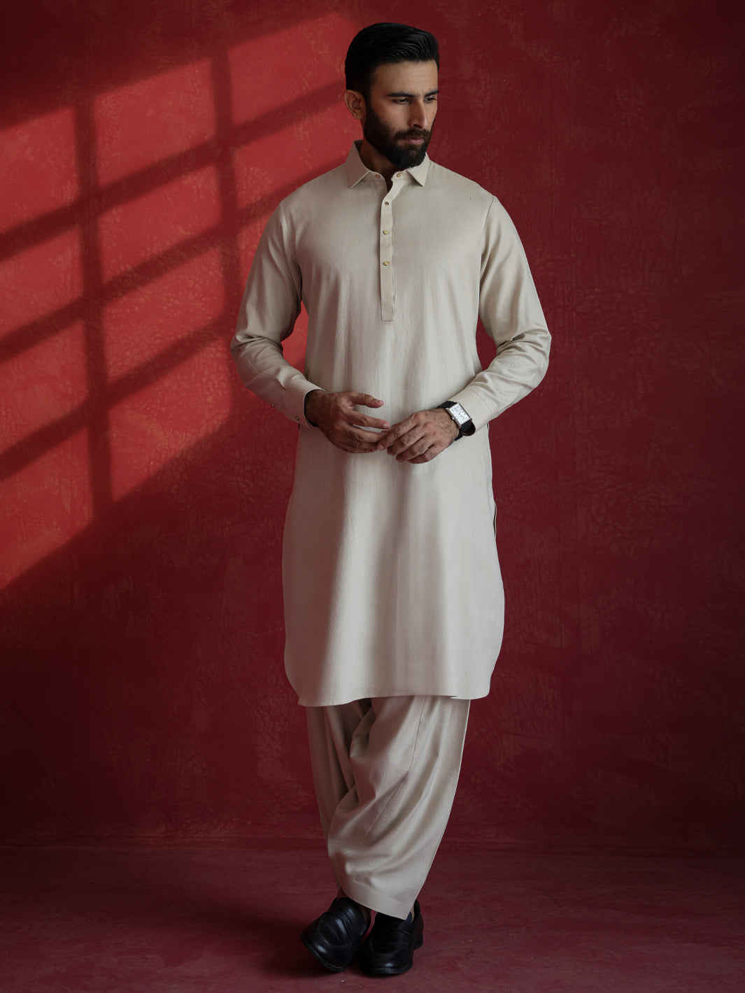 Fawn Kameez Shalwar - ALWA-KS-680
