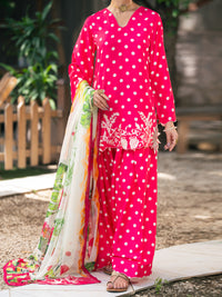 Fuchsia Silk Lawn 3Pc Stitched - AWP-3PS-957