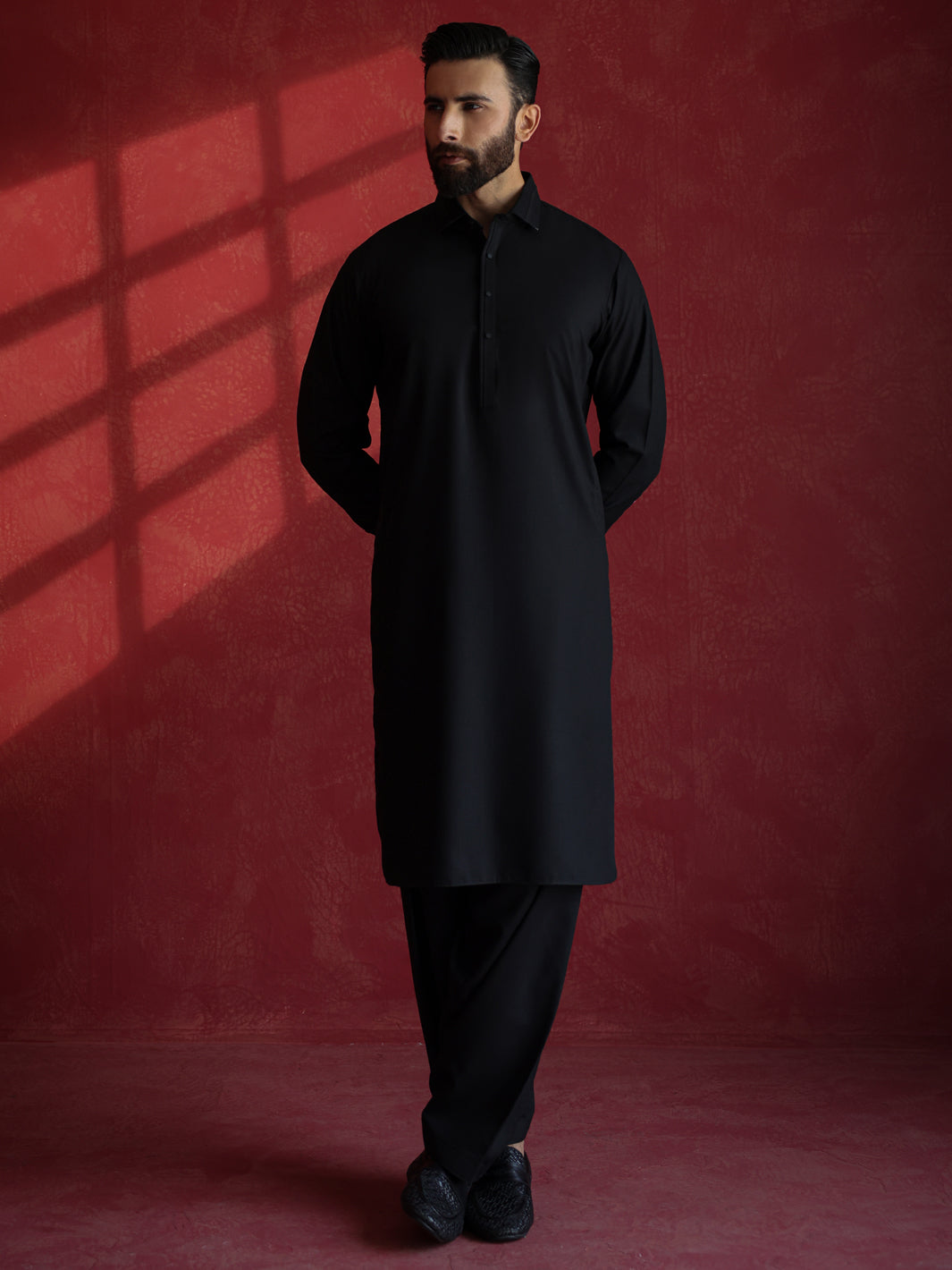Black Kameez Shalwar - ALWA-KS-693