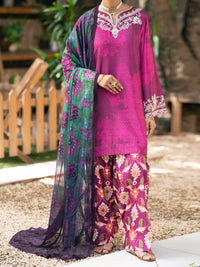 Plum Silk Lawn 3Pc Stitched - AWP-3PS-960