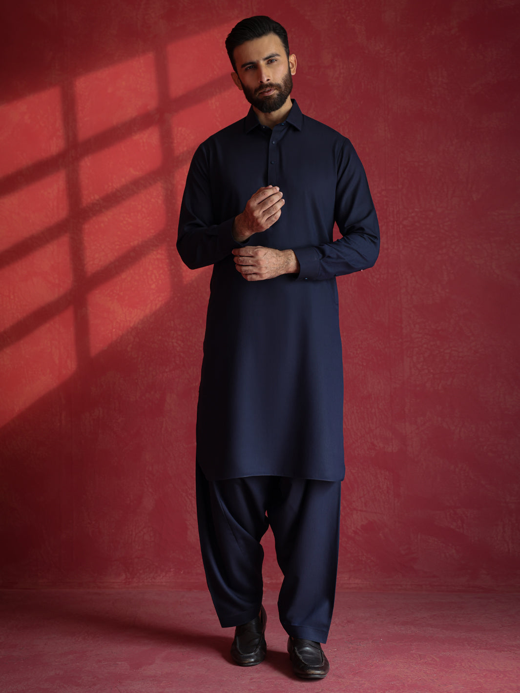 Midnight Blue Kameez Shalwar - ALWA-KS-662
