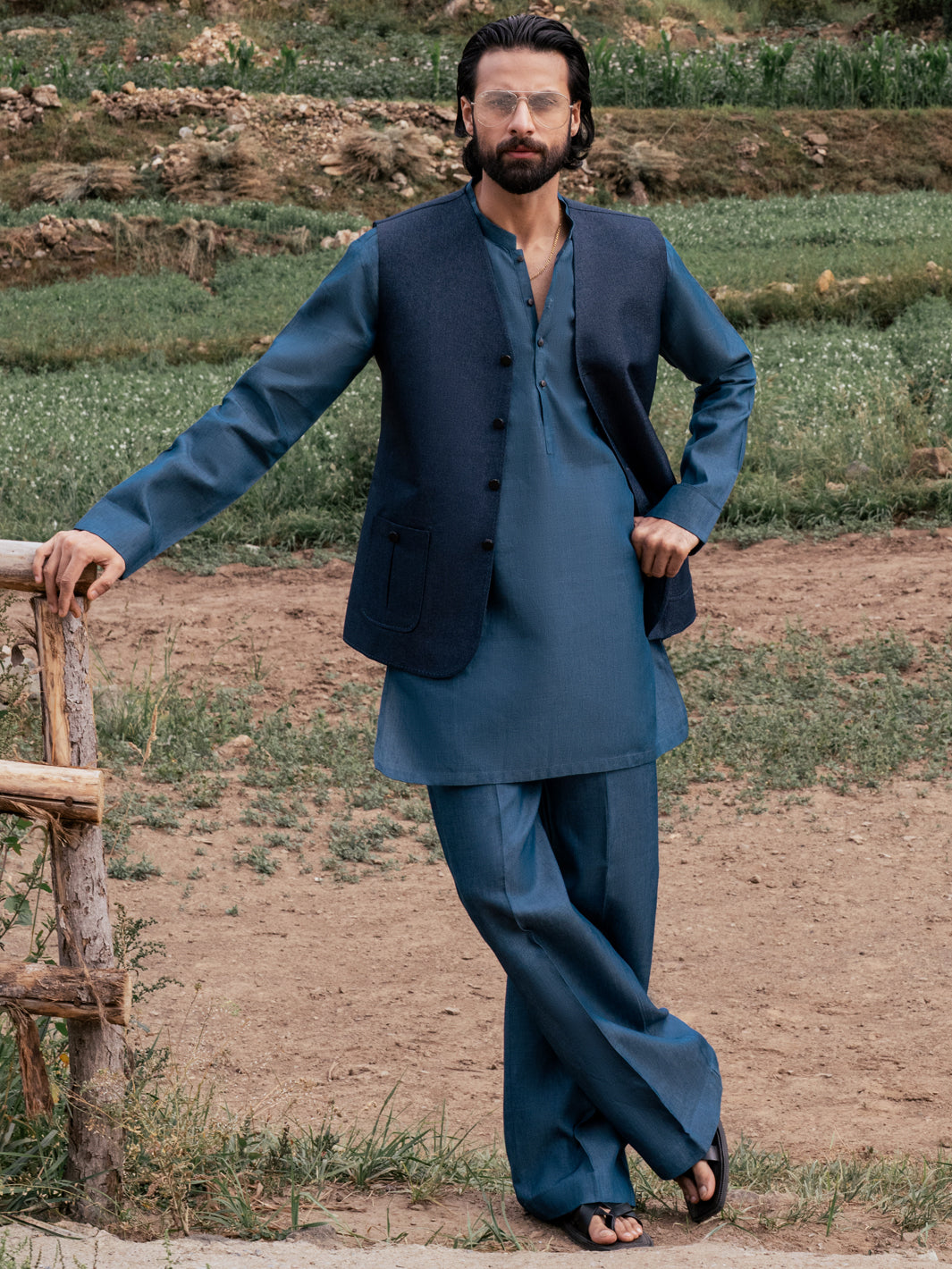 Blue Waistcoat - AL-WC-648