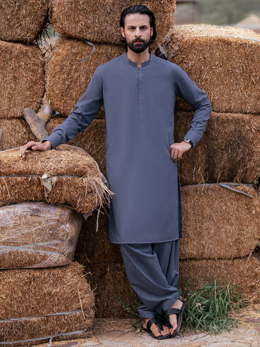 Light Blue Kameez Shalwar - AL-KS-3449