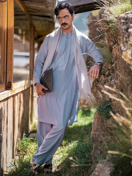 Light Blue Kameez Shalwar - AL-KS-3371