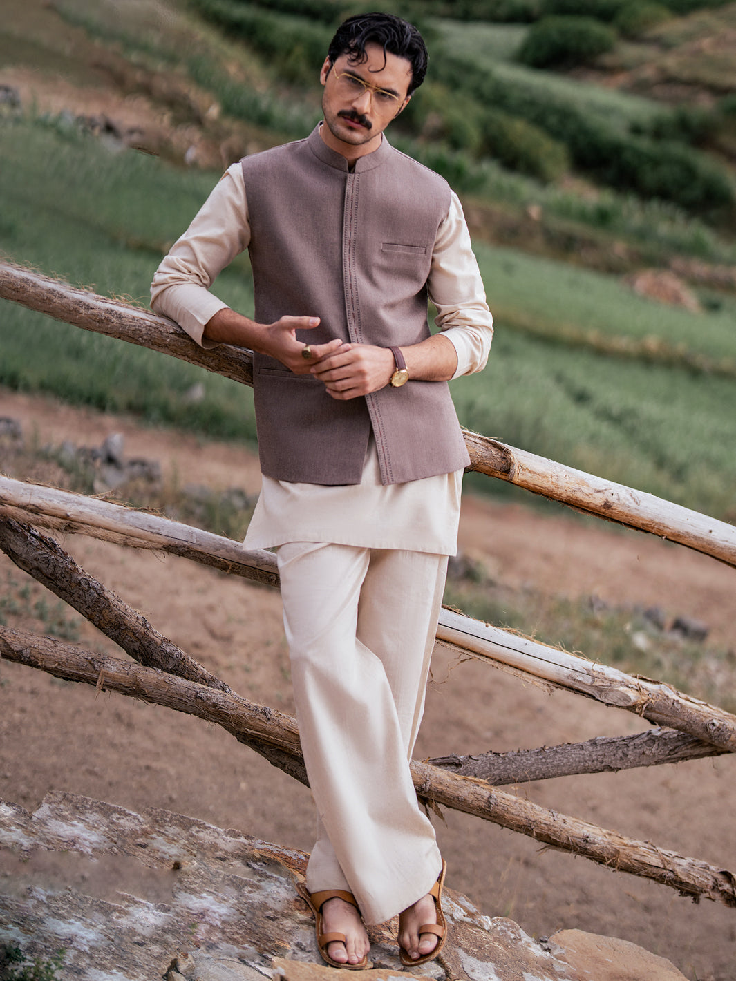 Brown Cotton Waistcoat - AL-WC-651