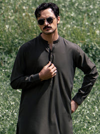 Dark Green Kameez Shalwar - AL-KS-3442