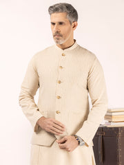 Beige Linen Waistcoat - ALCR-WC-011