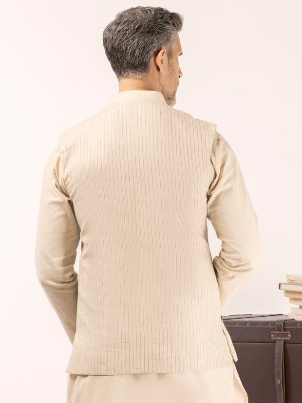 Beige Linen Waistcoat - ALCR-WC-011