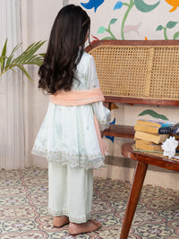 Pistachio Green Shimmer 2 Piece Stitched - ALGR-3PS-LS-012