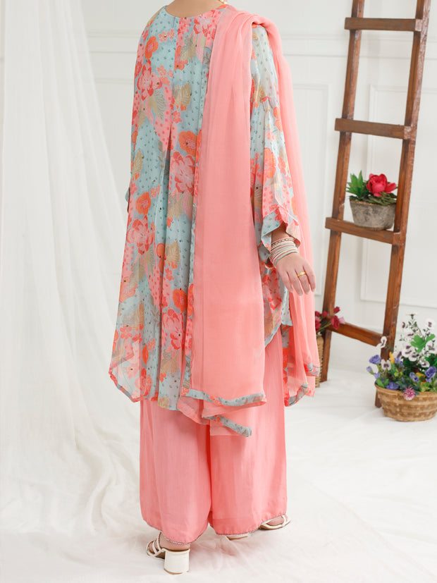 Light Pink Georgette 3 Piece Stitched - ALT-3PS-LS-1152