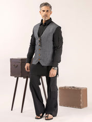 Blue Linen Waistcoat - ALCR-WC-013