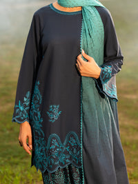 Blue Cotton Lawn 3Pc Stitched - AWP-3PS-953