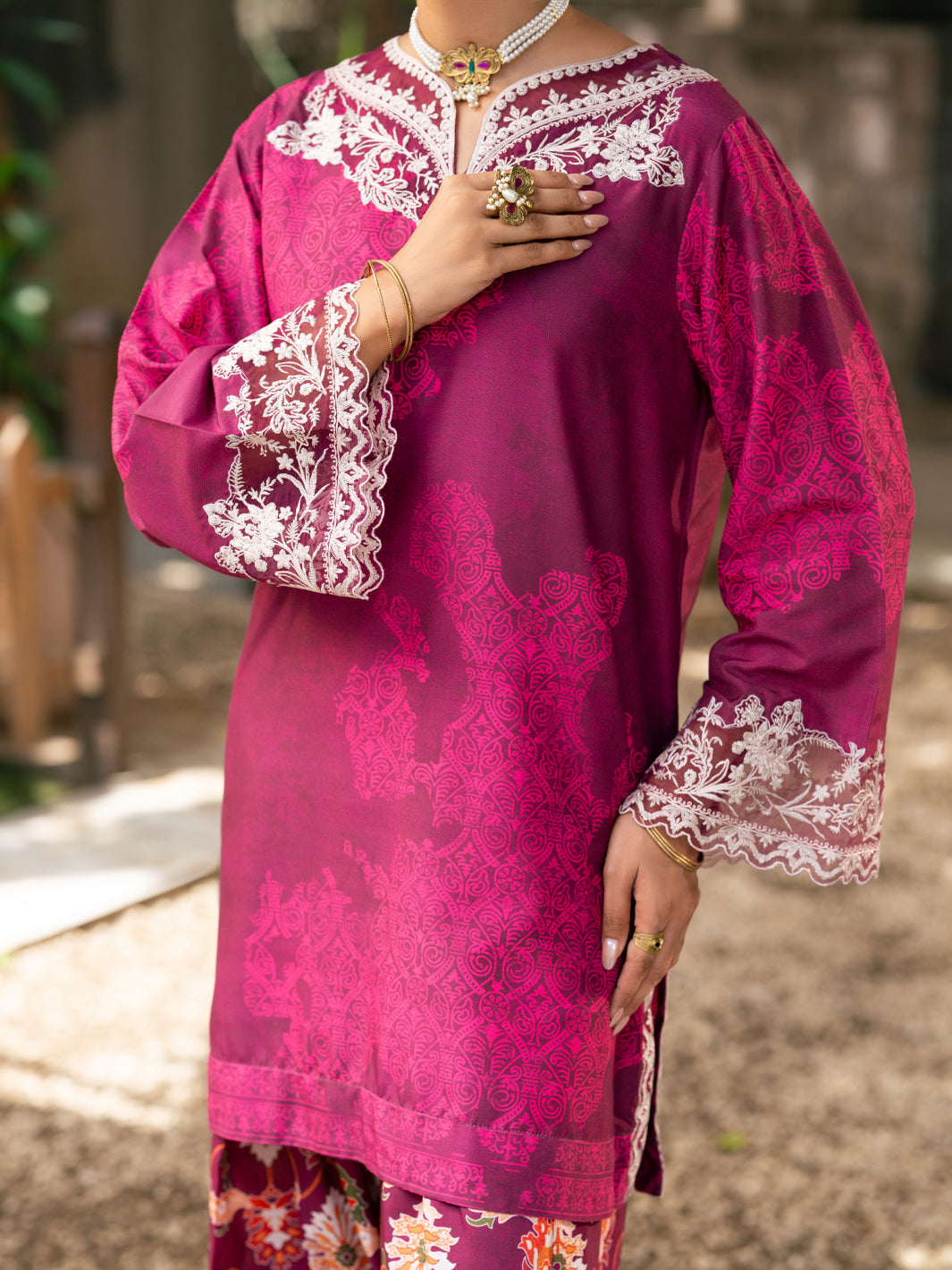 Plum Silk Lawn 3Pc Stitched - AWP-3PS-960